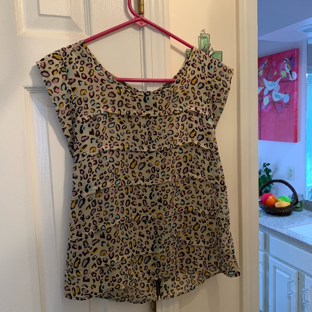 Charlotte Russe cheetah blouse